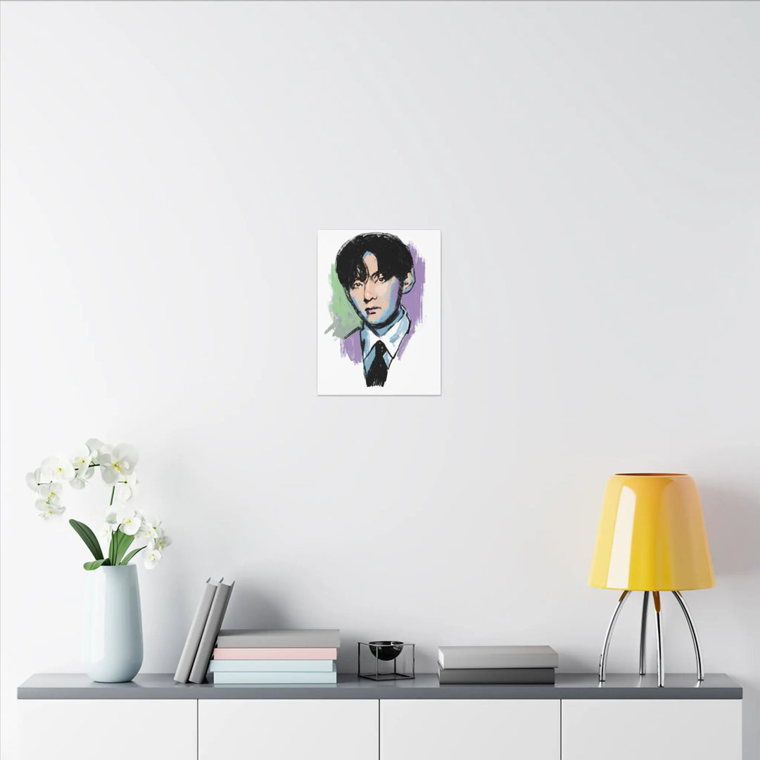 V of BTS Portrait Canvas print Printify - Adam Benet Shaw