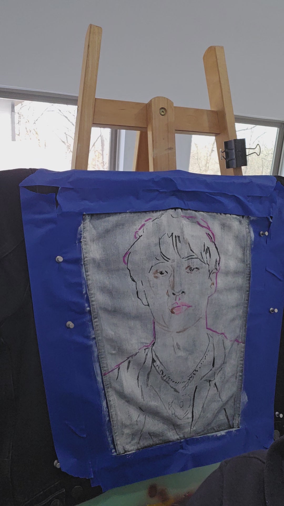 Jin BTS Custom Denim Jacket – Hand-Painted Airbrushed Jin Astronaut Jacket